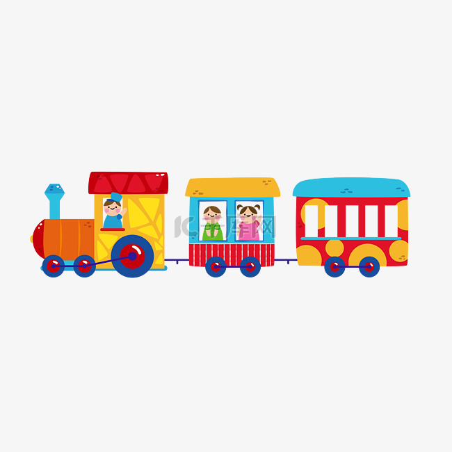 61儿童节卡通小火车玩具设计