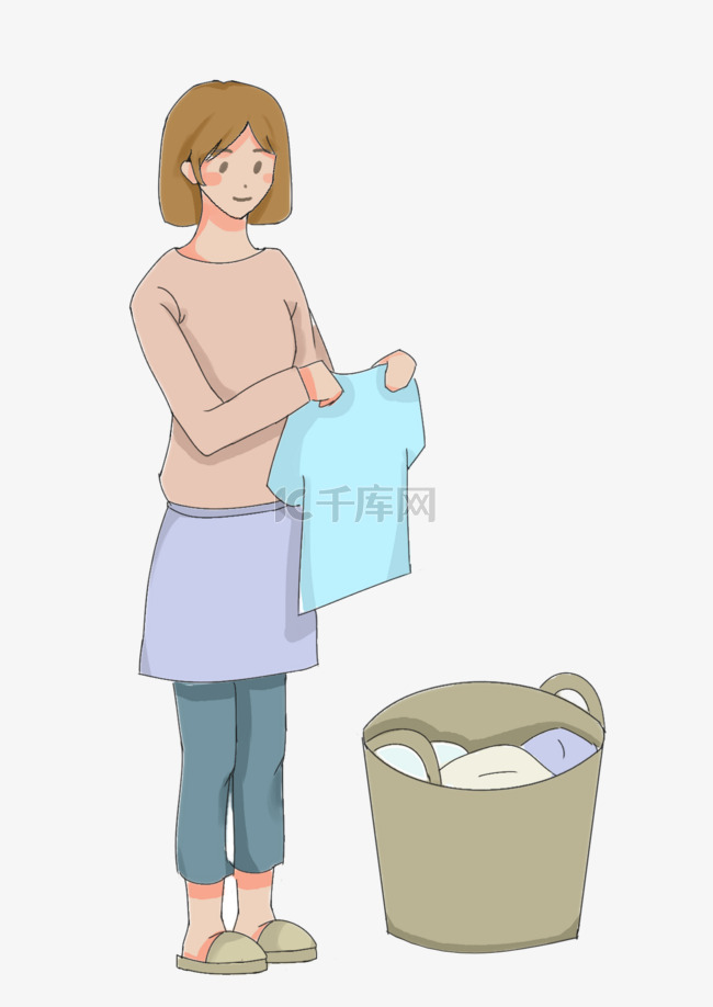 家庭生活洗衣服PNG素材