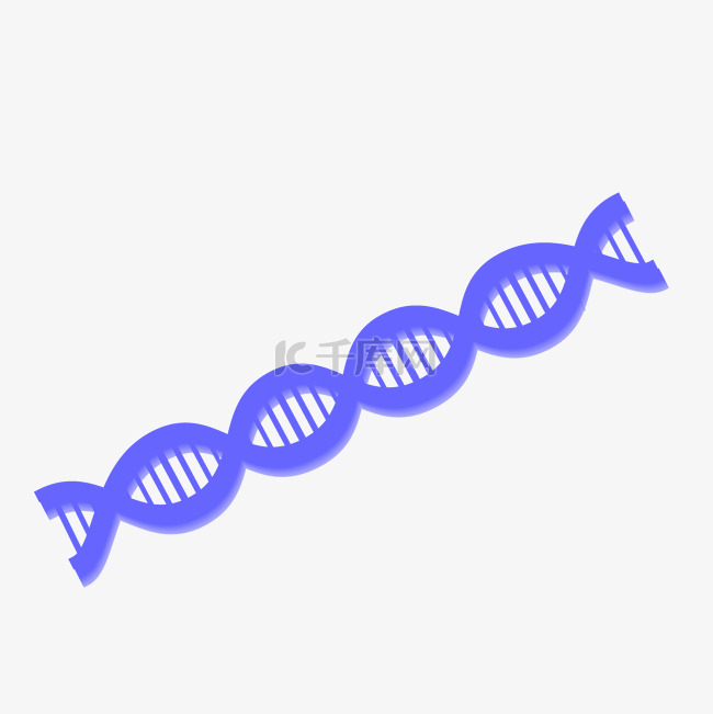 蓝绿色可爱DNA矢量双螺旋图形