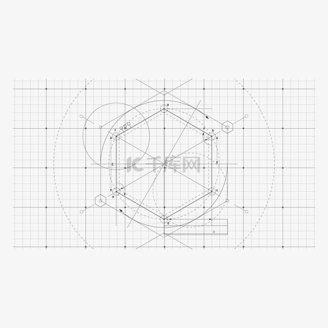 科技建筑图纸HUD炫酷几何圆形