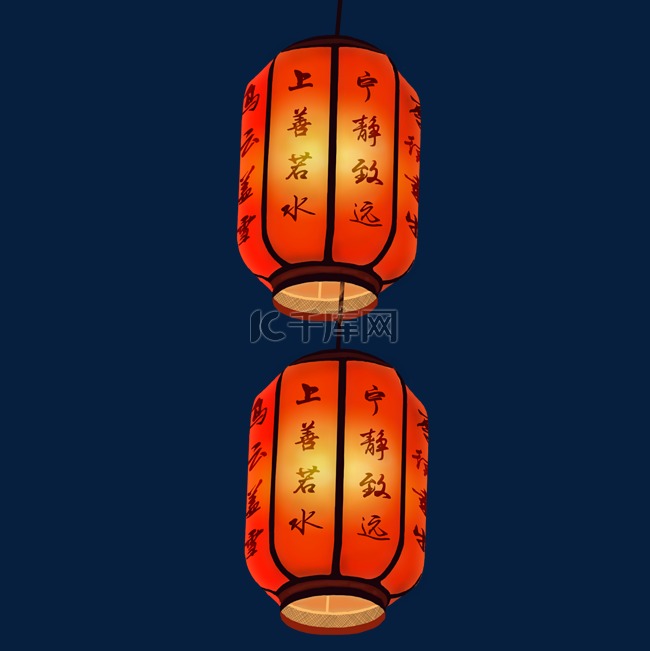 中国风灯笼手绘装饰