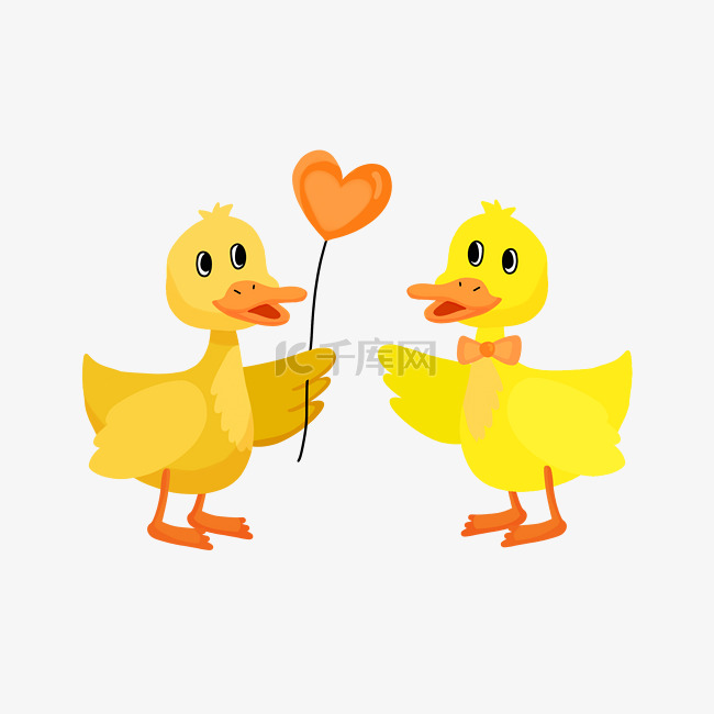 黄色的小鸭子插画