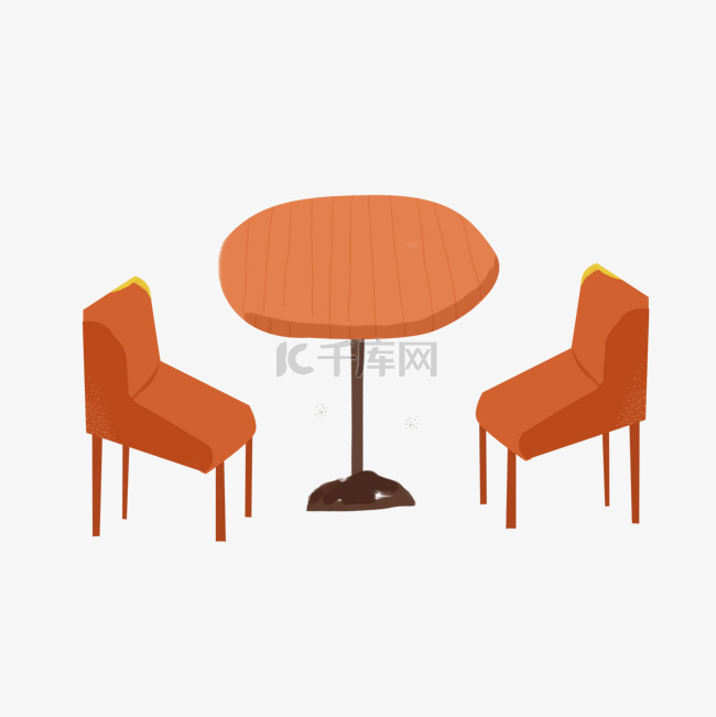 黄色桌子椅子餐厅