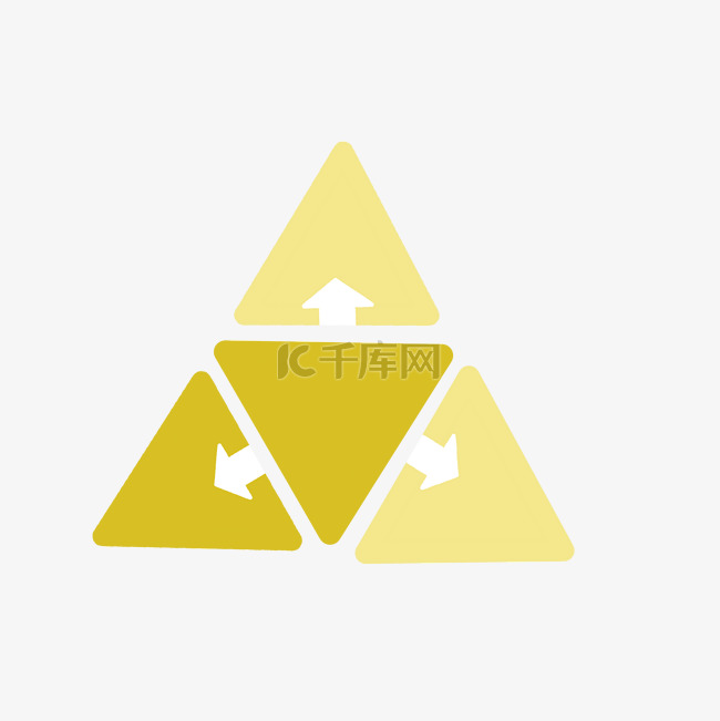 黄色渐变三角形