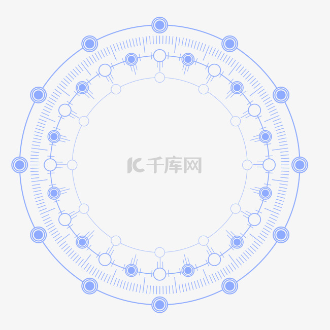 层层相扣的蓝色线圈