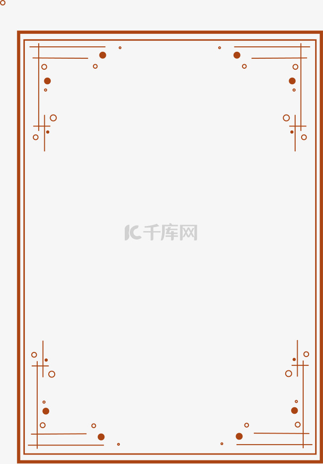 春节新年中国风红色矢量边框元素