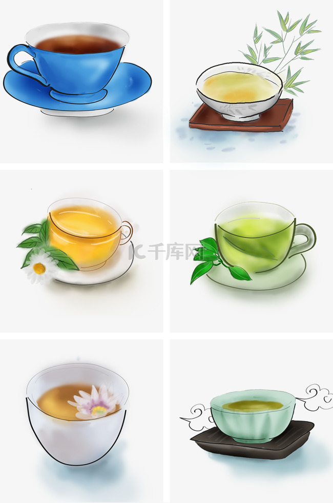 白露手绘清茶组图
