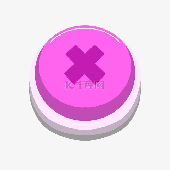 紫色的关机按钮插画