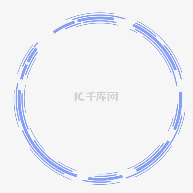 蓝色断续线条科技图