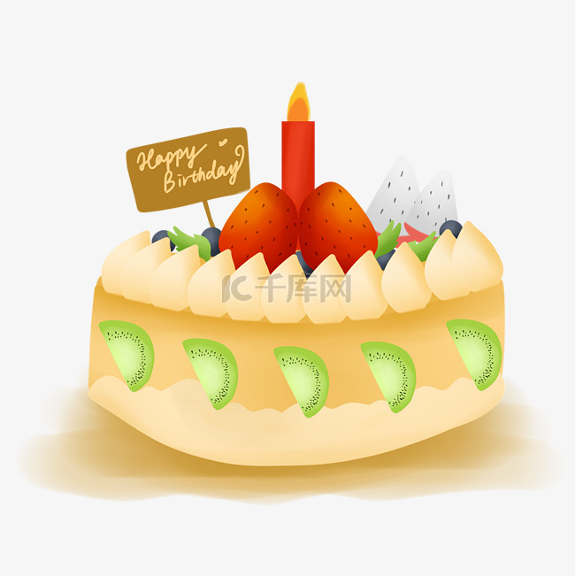 生日快乐水果蛋糕