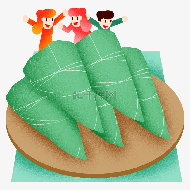 端午节美味粽子插画