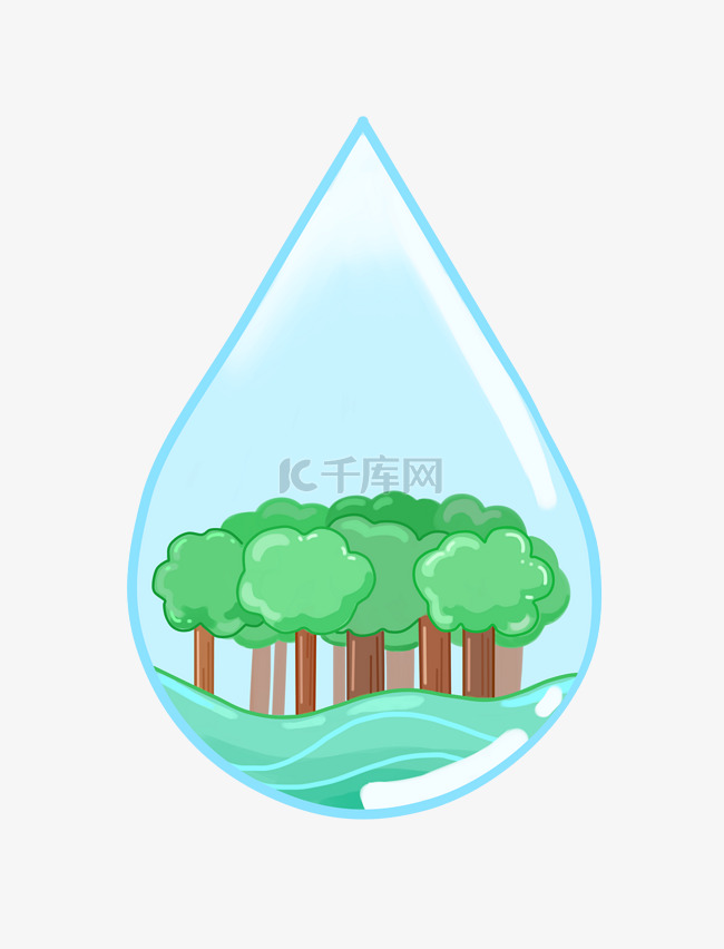 公益环保水滴树林