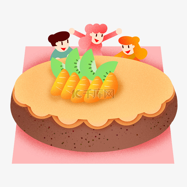 蛋糕水果蛋糕插画