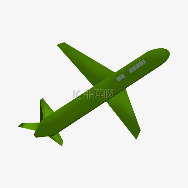 绿色军事飞机