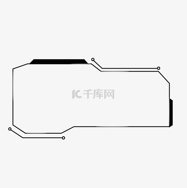 商务办公科技感对话框不规则多边