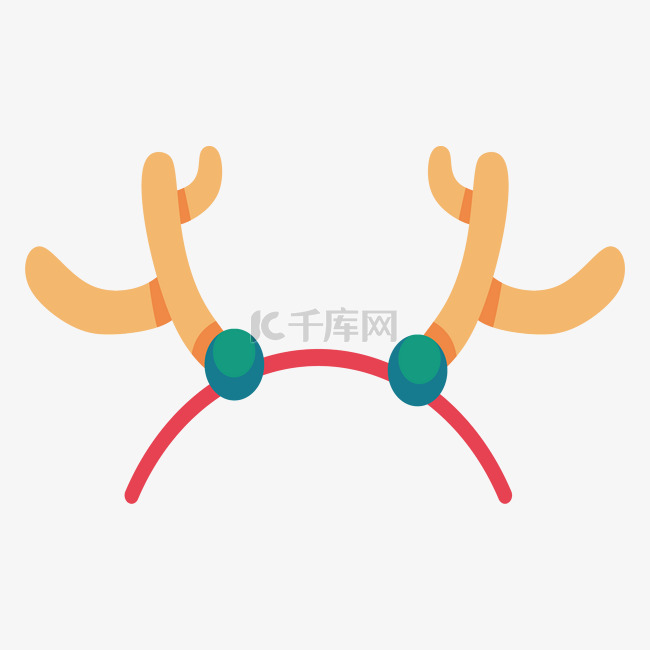 圣诞节驯鹿角头箍