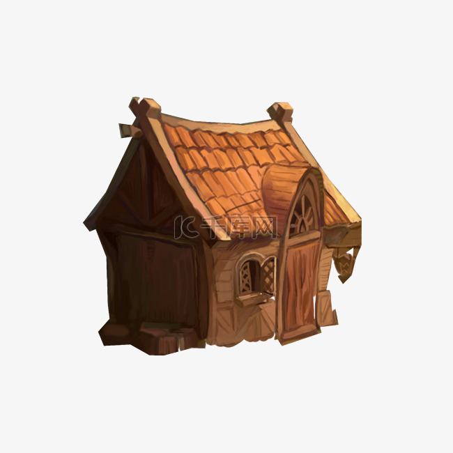 游戏场景概念设定欧美风小木屋房