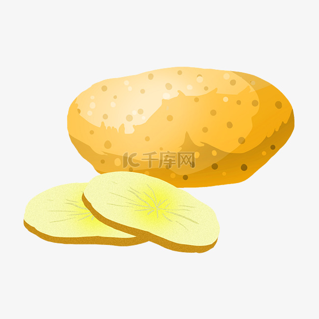 马铃薯土豆食材插画