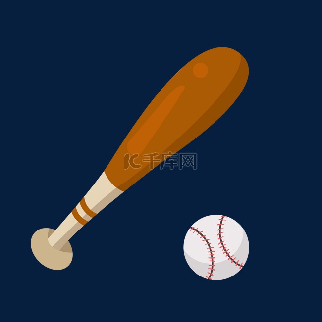 棒球用具插画