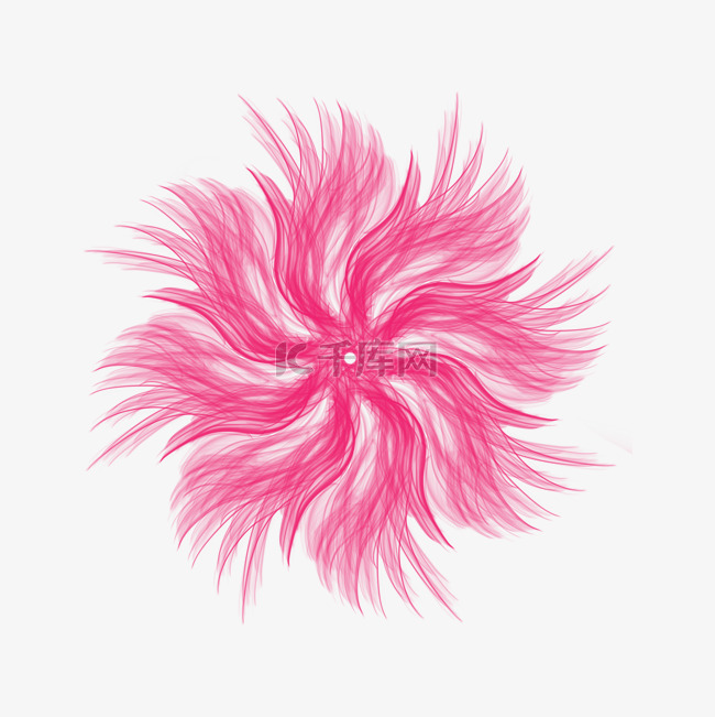 粉色花朵抽象线条