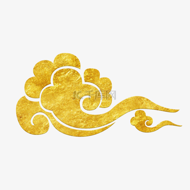 中国风传统烫金花纹祥云装饰图之