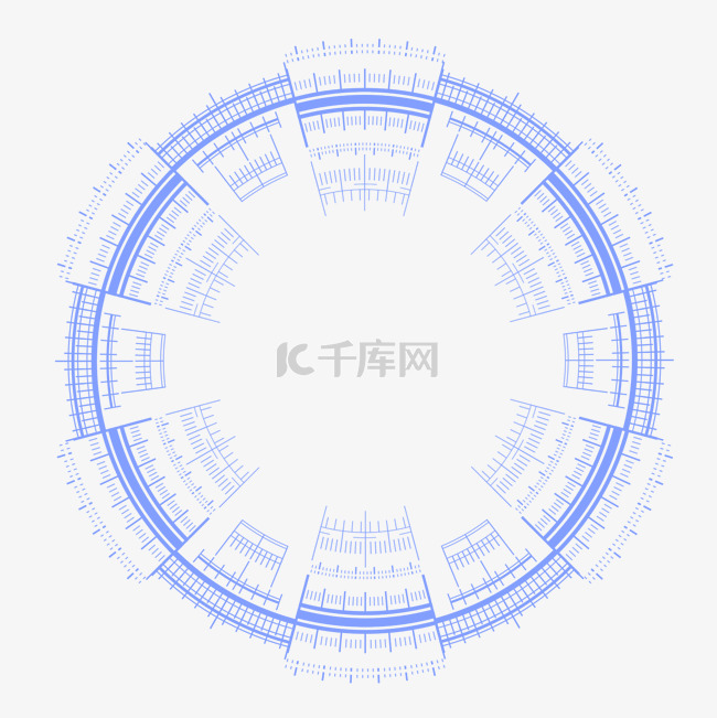 断断续续的蓝色线圈