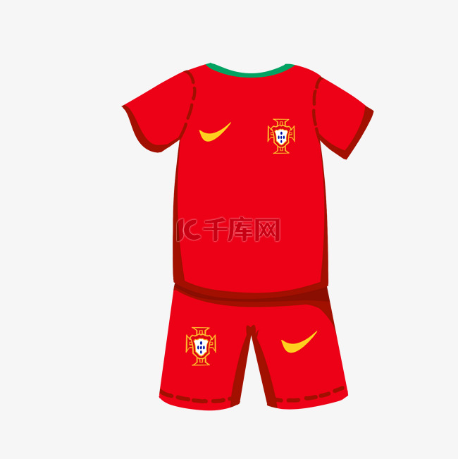 2018世界杯葡萄牙球队队服插画