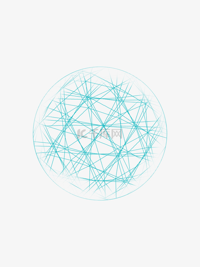 几何图形科技感绿色圆形互联网网