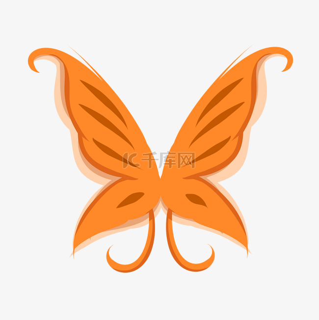 橘色天使翅膀