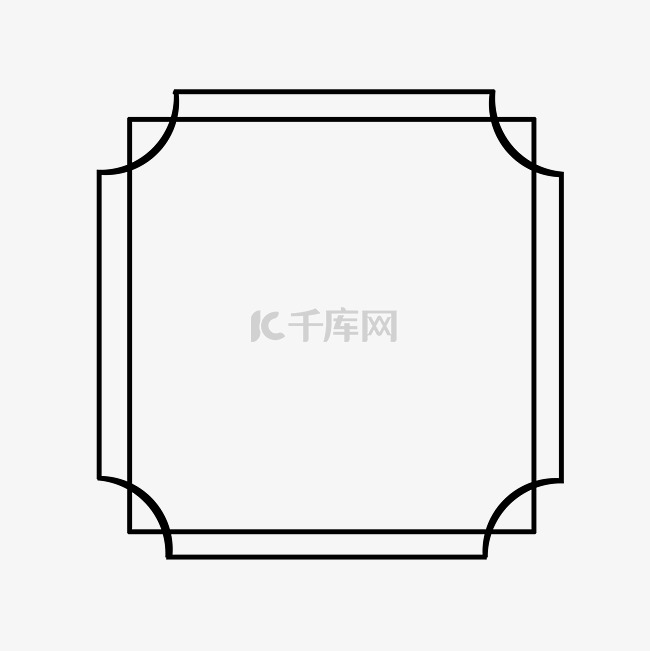 矩形黑色边框