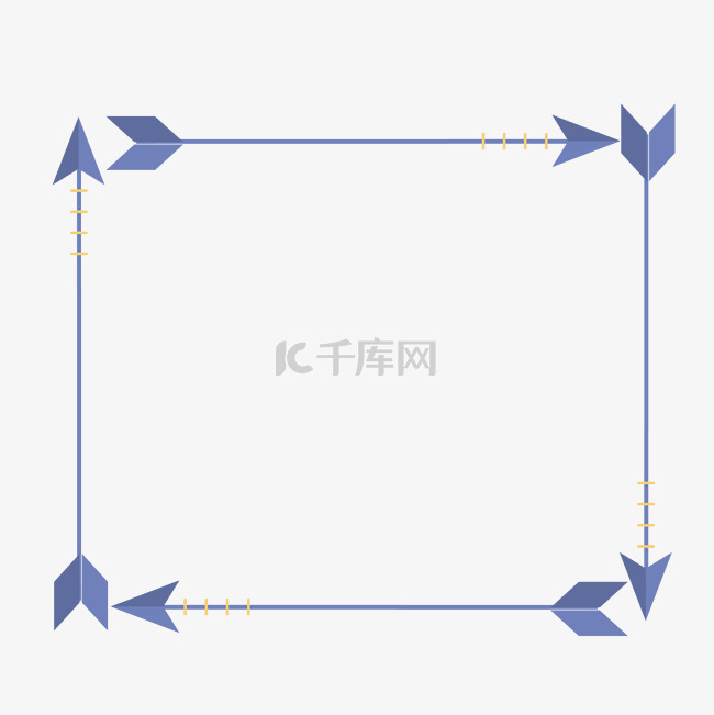 卡通蓝色箭头矢量图