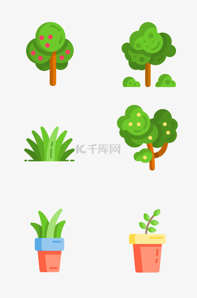 花草树木植物图标