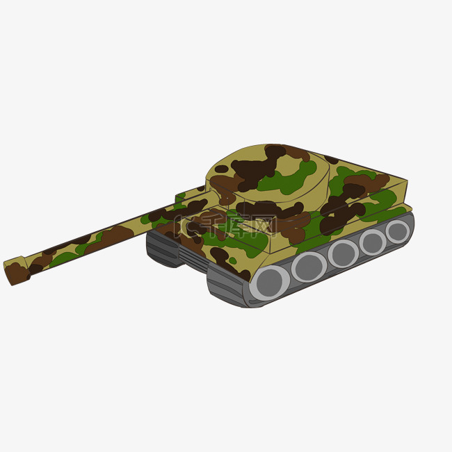 军事坦克手绘插画
