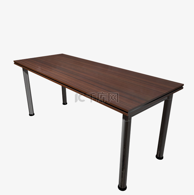 木质面板的现代办公桌