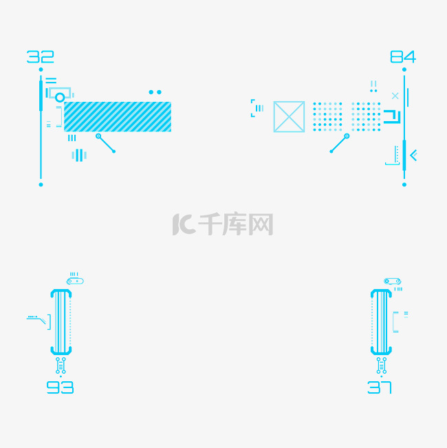 科技感点线面几何图案大数据点缀