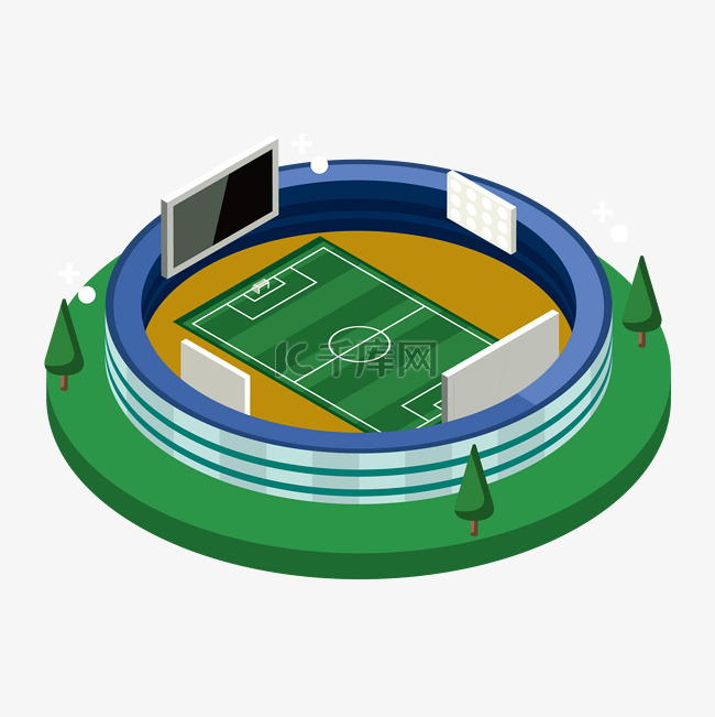 2.5D露天大型足球场