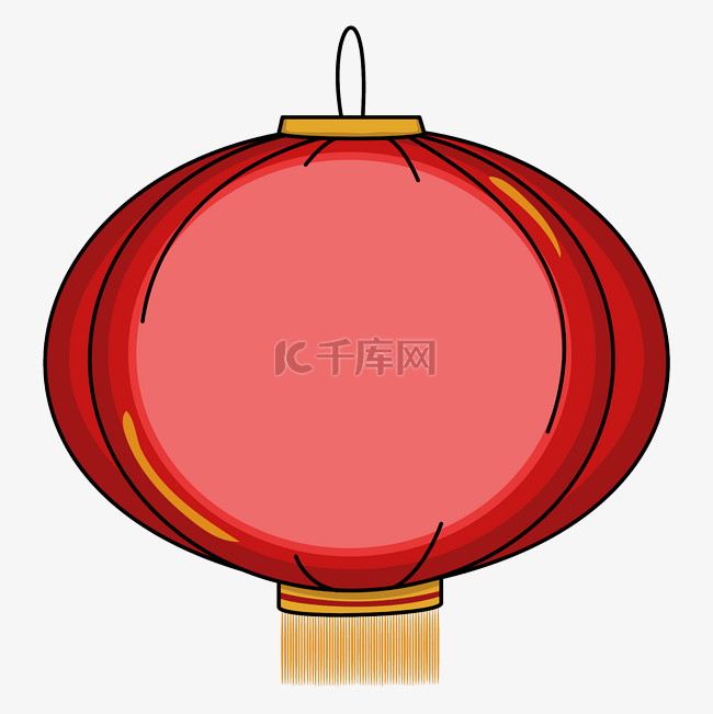 新年红色的灯笼边框