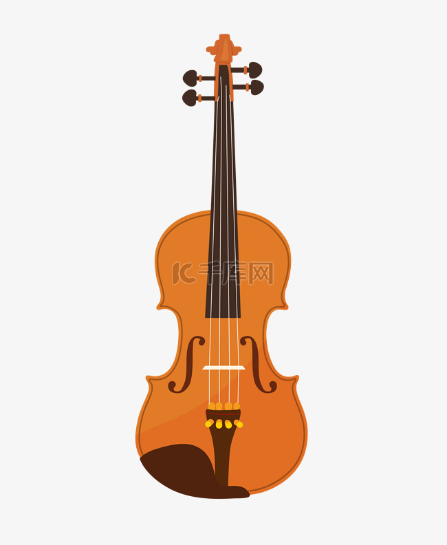 西洋乐器小提琴插画