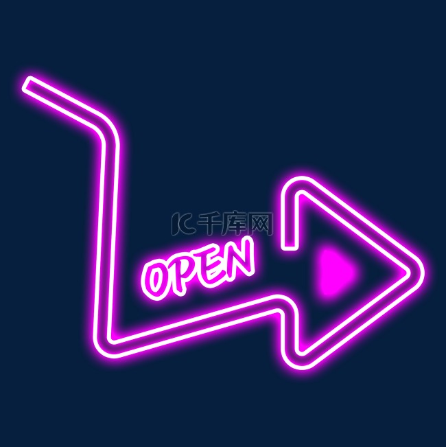 箭头指向open