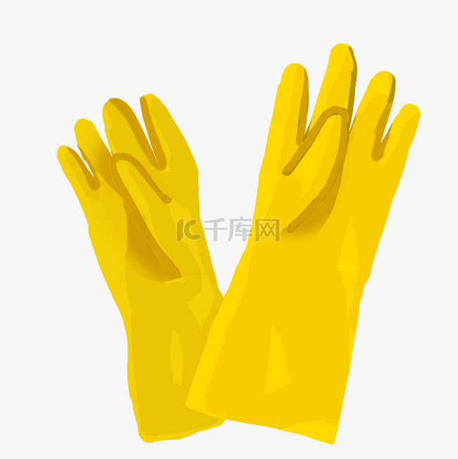 黄色的卡通橡胶手套