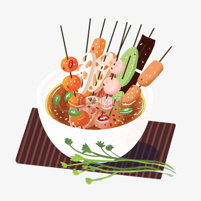 中国传统美食之手绘串串