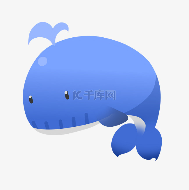 手绘海洋动物鲸鱼插画