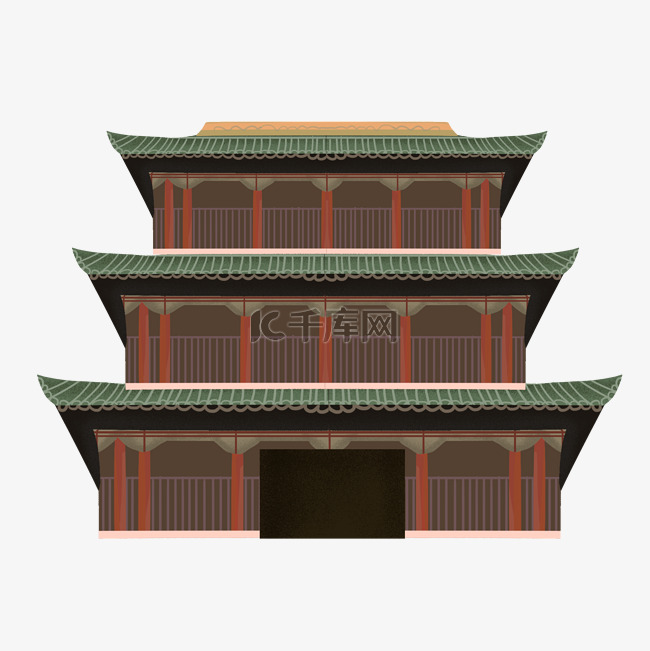 地标建筑沈阳插画