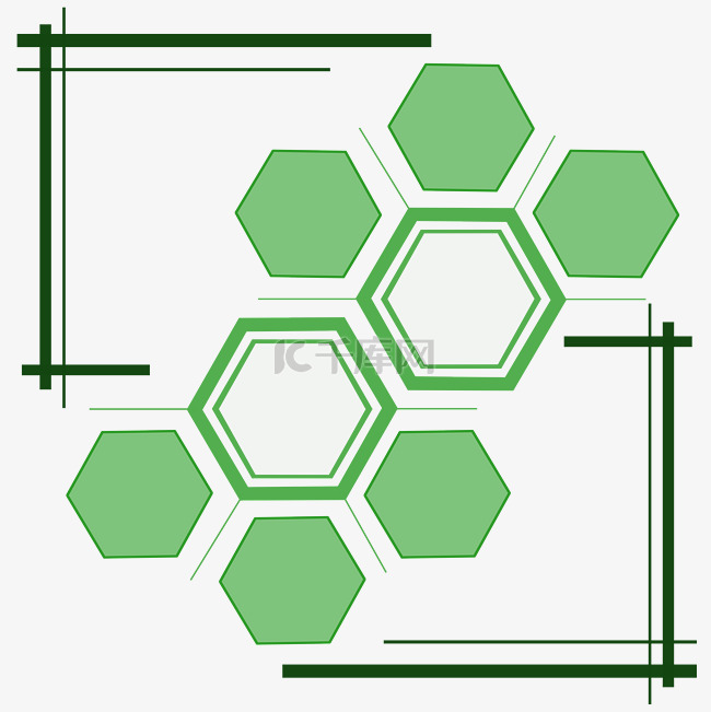 绿色图案模板 