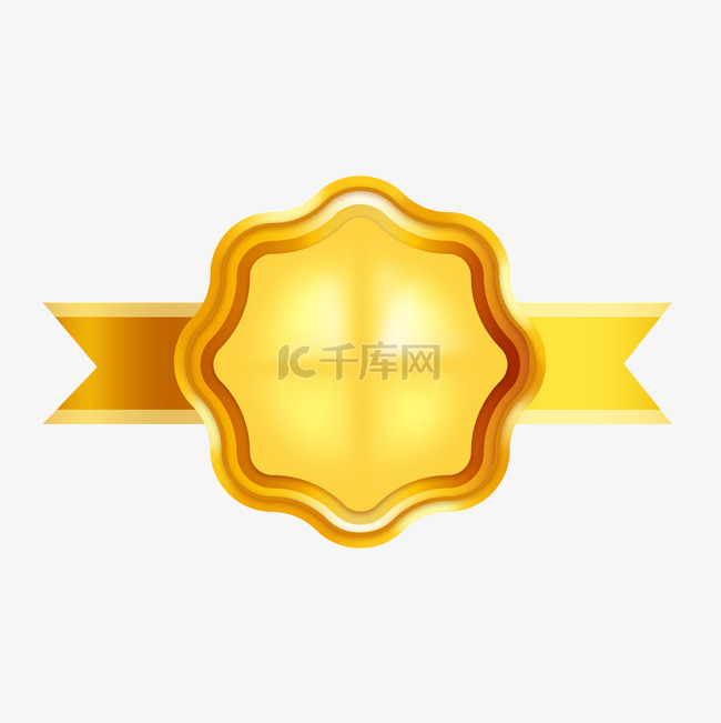 黄色金属徽章