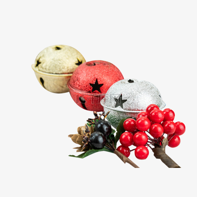 圣诞节装饰铃铛浆果