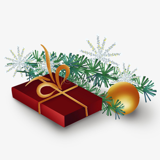 圣诞节装饰和礼物盒