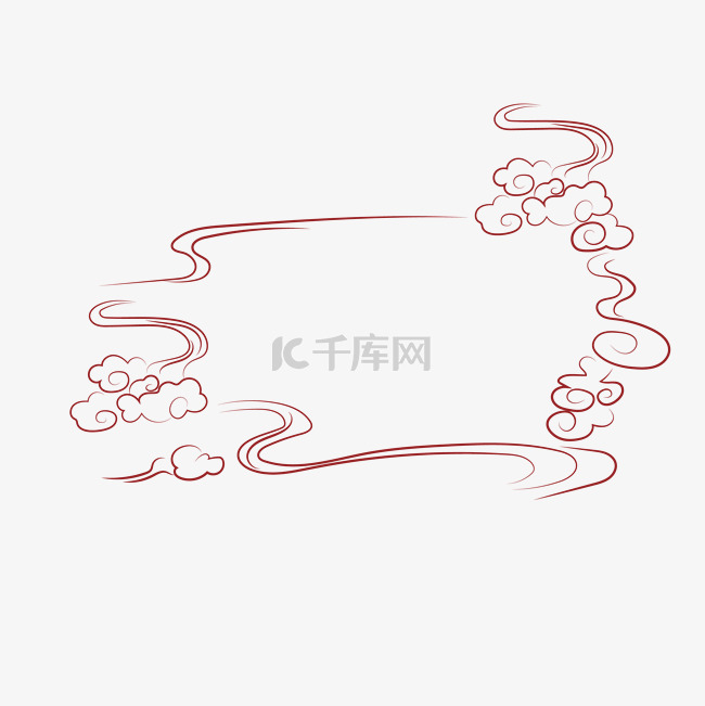 古典中国风云纹边框