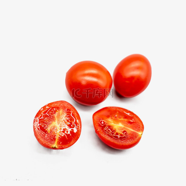 切开的圣女果小番茄西红柿