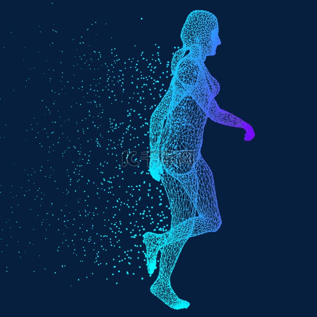 人体科技运动舞蹈智能魔幻数据光